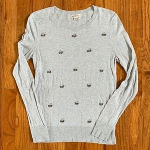 Jeweled Grey Sweater